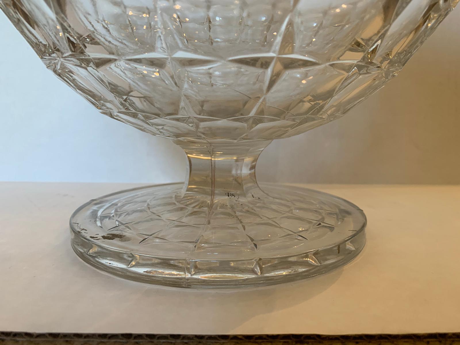 19th Century American Crystal Pedestal Bowl / Compote For Sale 3
