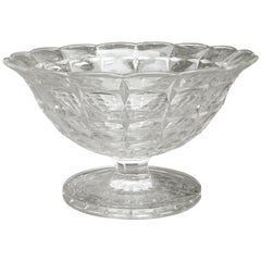 Antique 19th Century American Crystal Pedestal Bowl / Compote