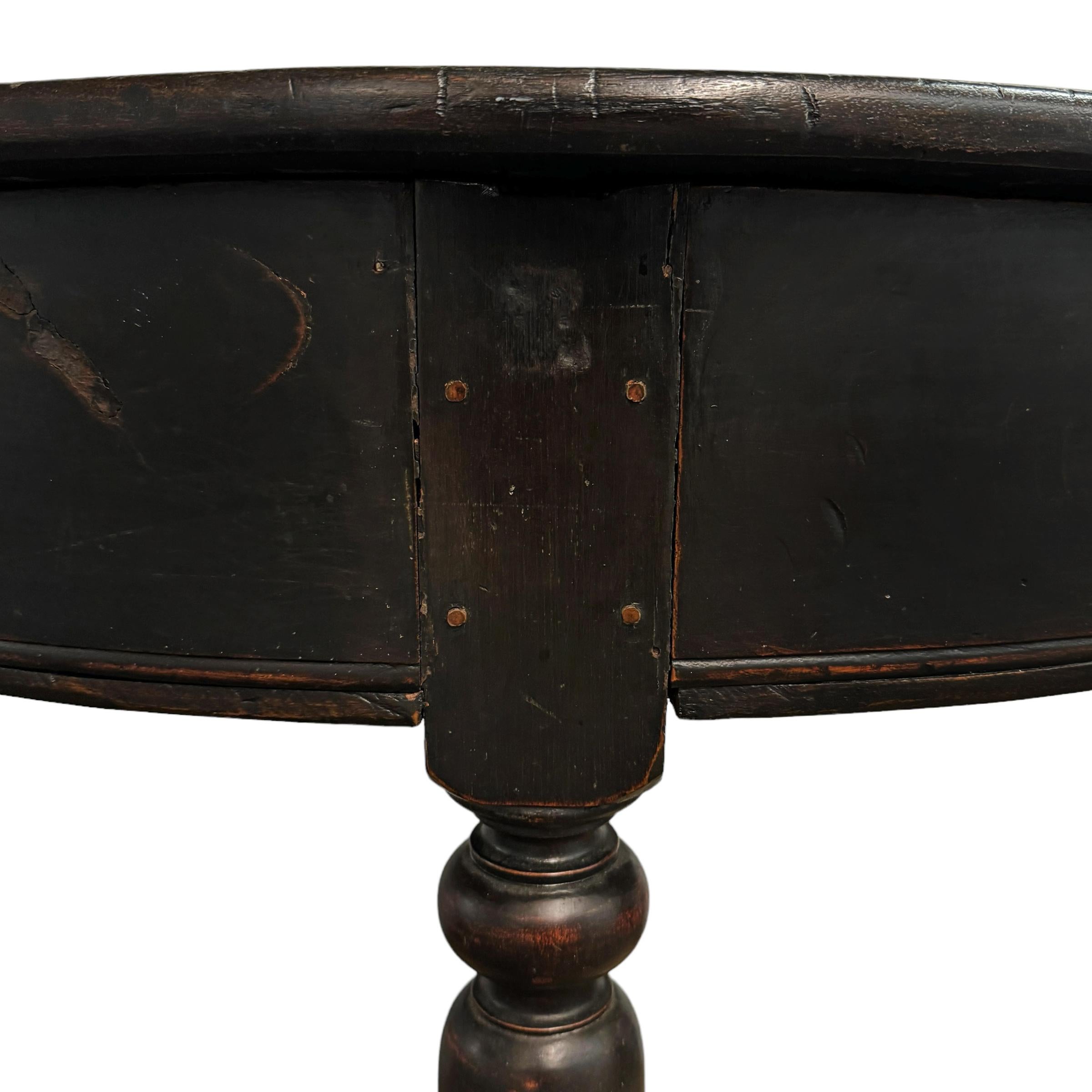 19th Century American Demilune Table For Sale 4
