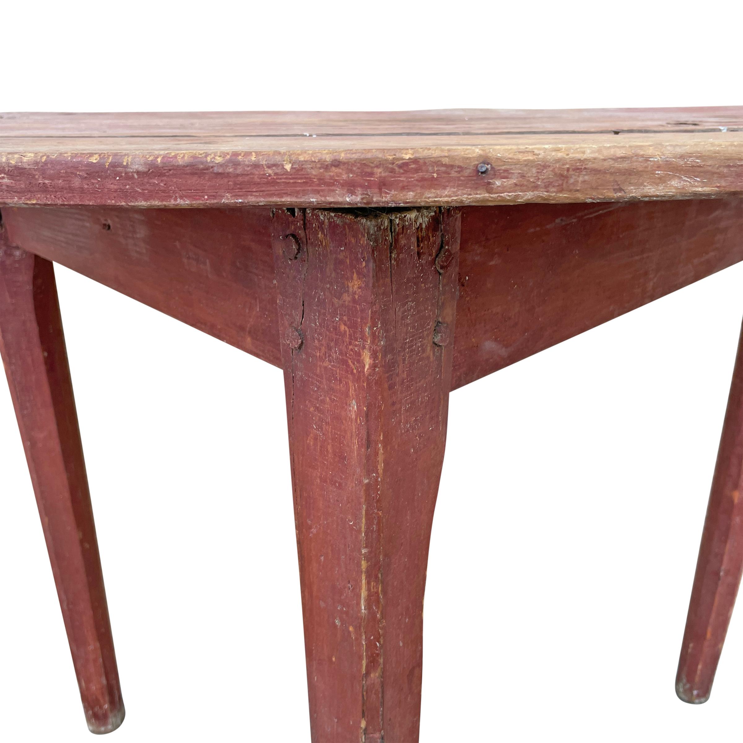 19th Century American Demilune Table 5