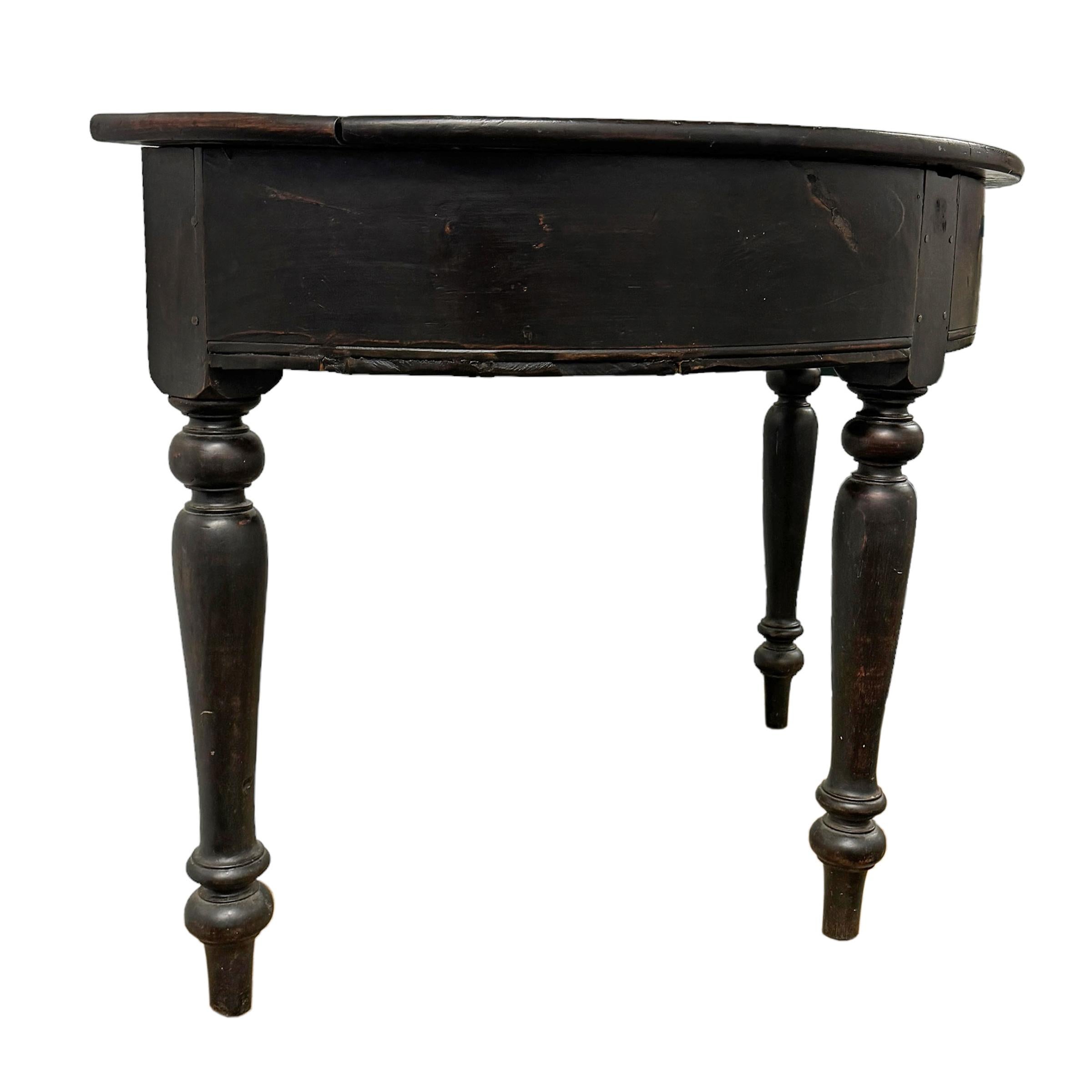 19th Century American Demilune Table For Sale 2