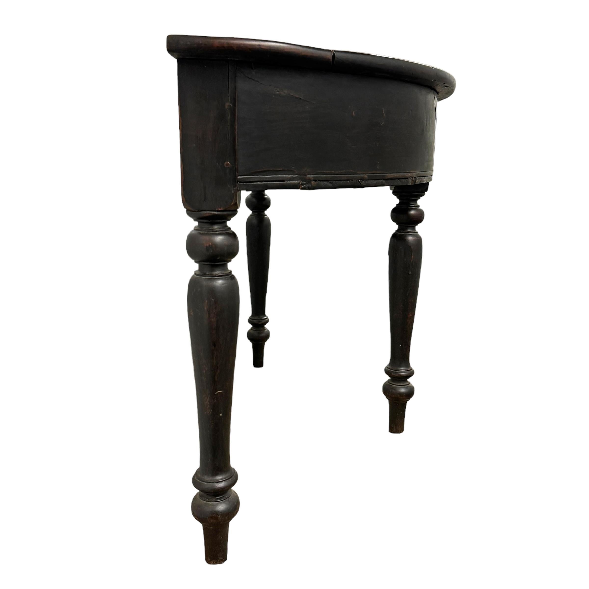 19th Century American Demilune Table For Sale 3