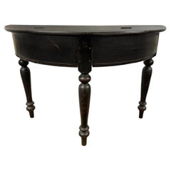 Antique 19th Century American Demilune Table