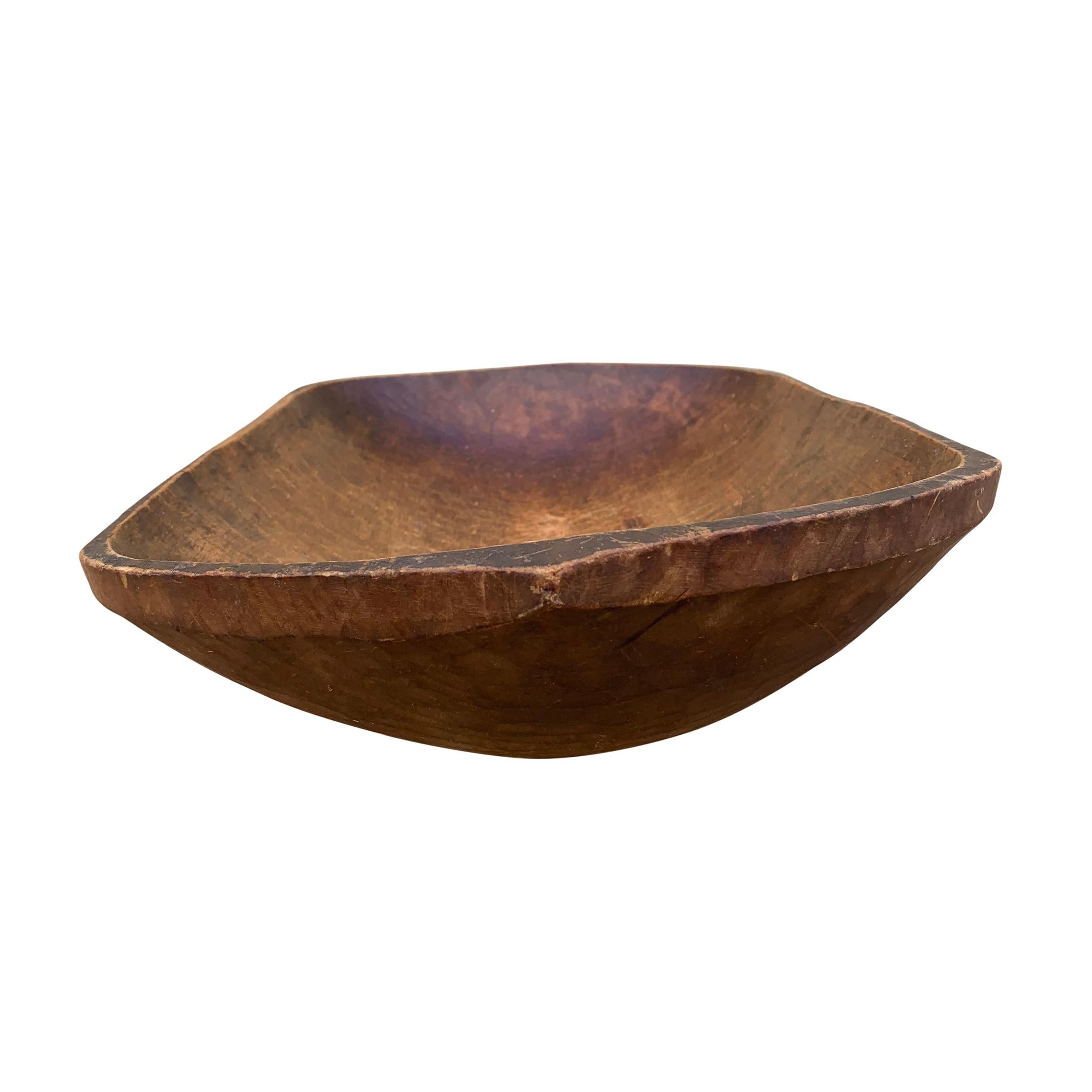Hand-Carved 19th Century American Dough Bowl
