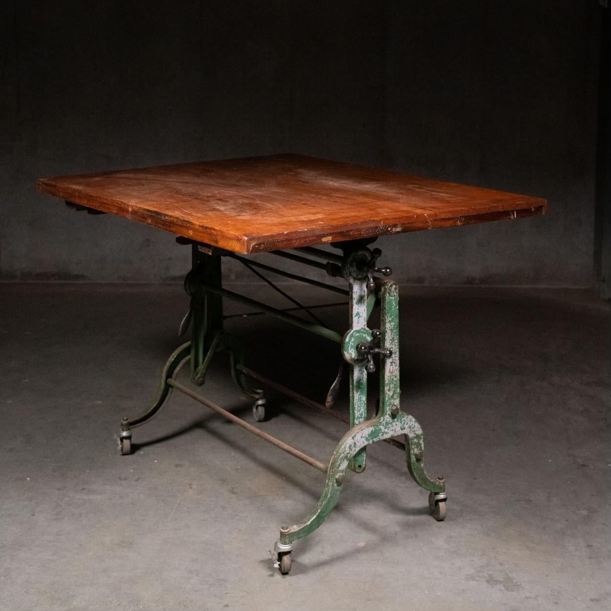antique drafting table cast iron base