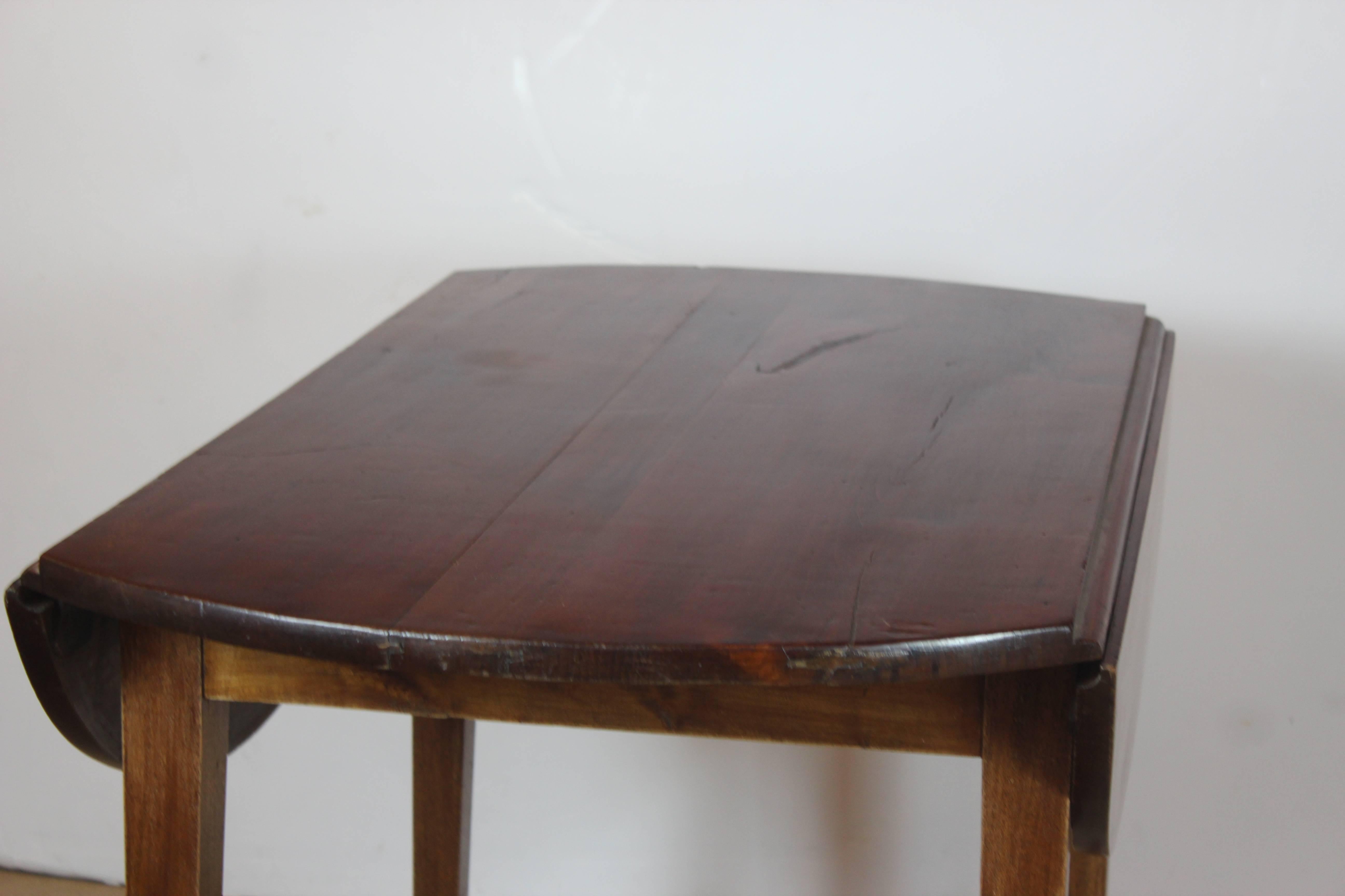 Wood 19th Century French Drop-Leaf Table