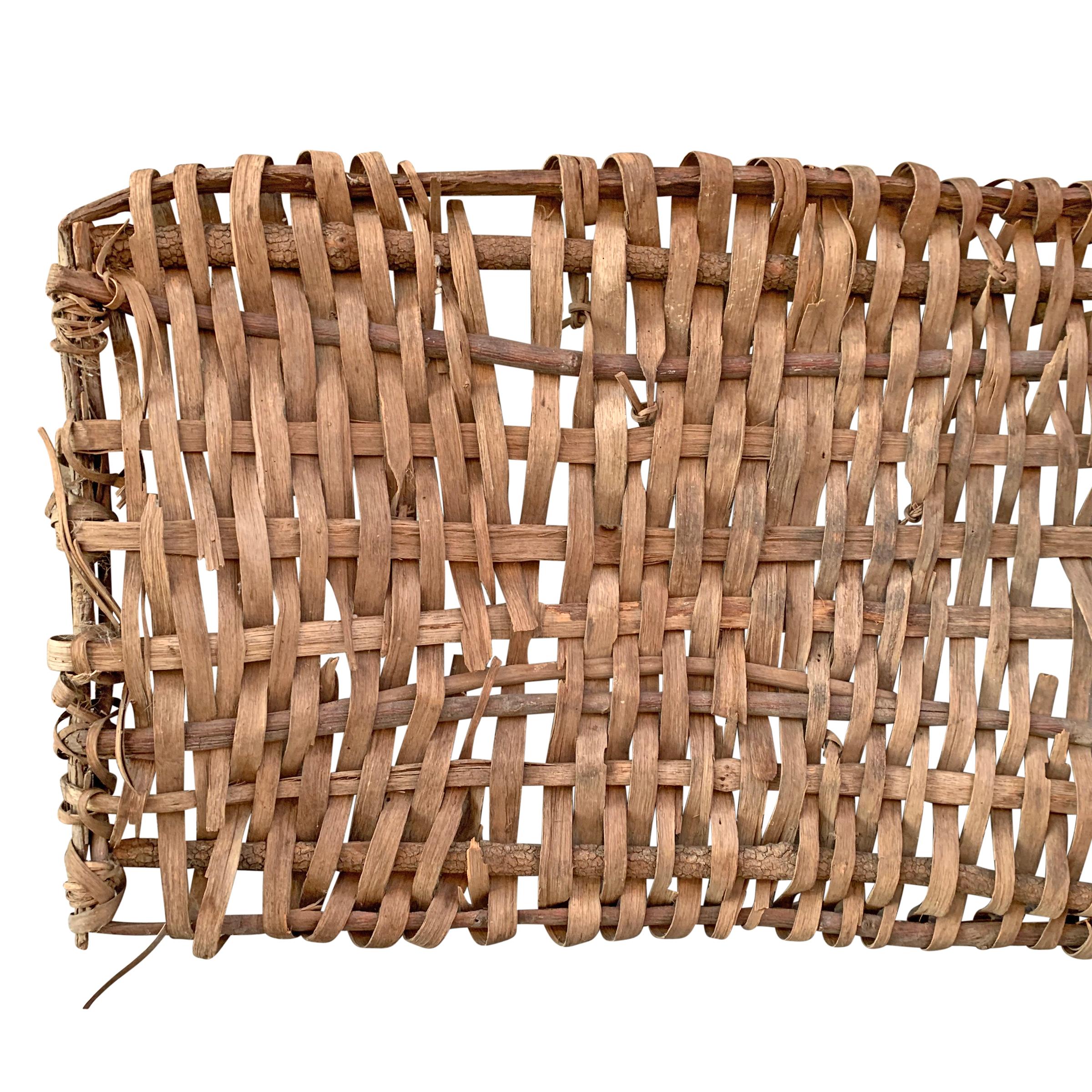 Hand-Woven 19th Century American Drying Basket