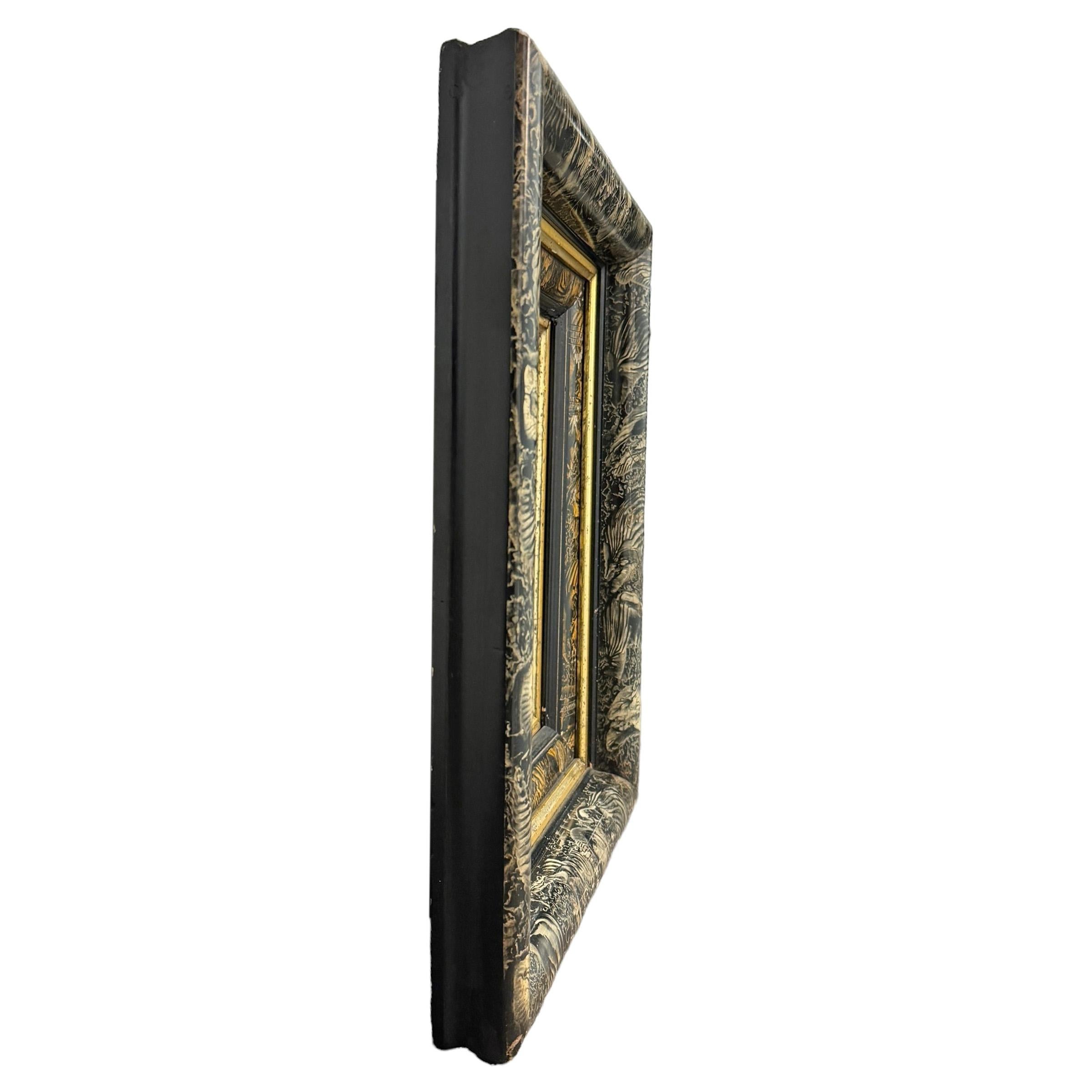 19th Century American Eastlake Marbled Framed Mirror In Good Condition In Chicago, IL