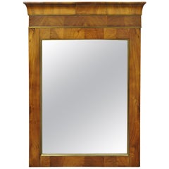 19th Century American Empire Crotch Mahogany Looking Glass Wall Mirror