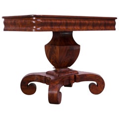 Used 19th Century American Empire Mahogany Burl Parlor Table