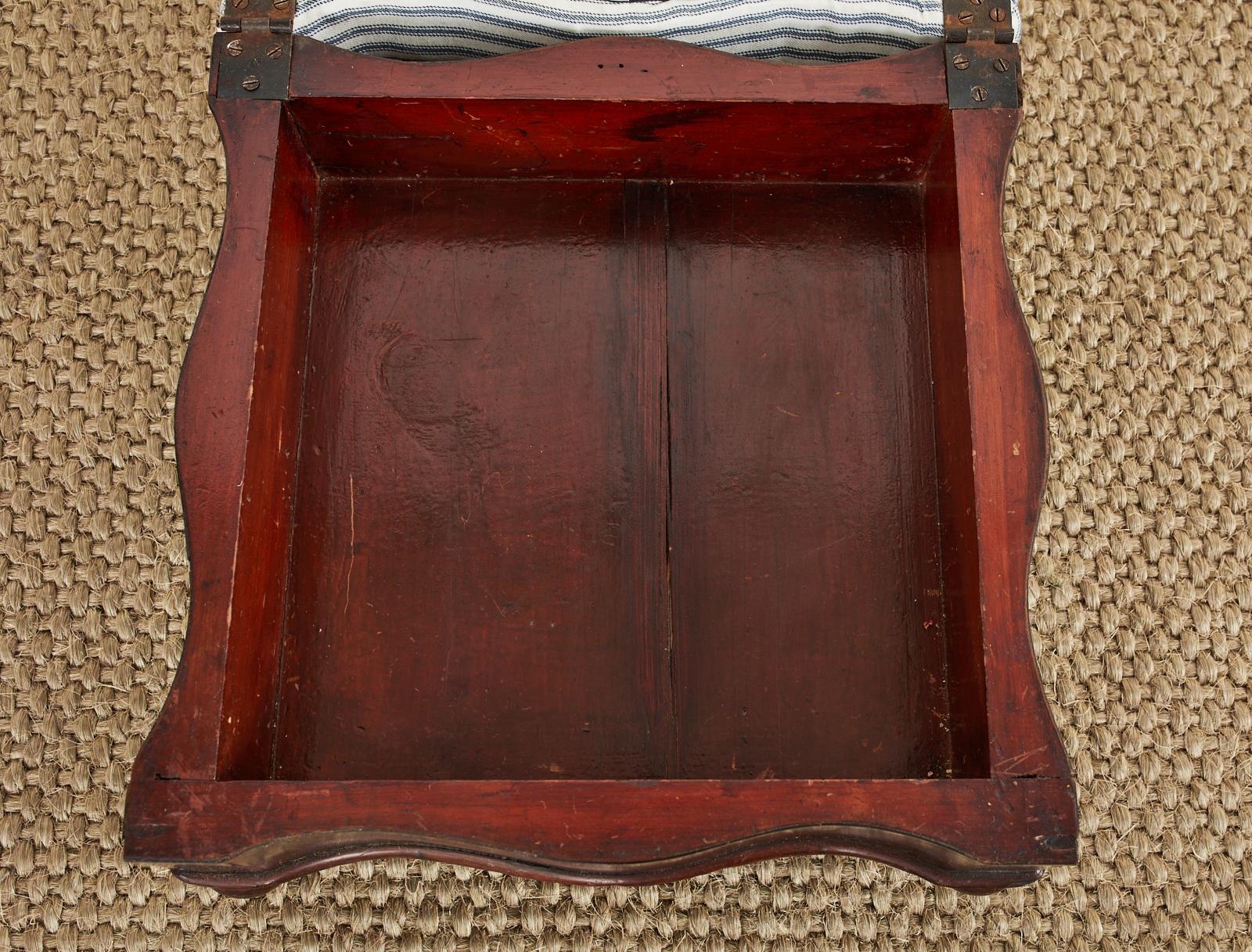 19th Century American Empire Mahogany Footstool with Storage 1