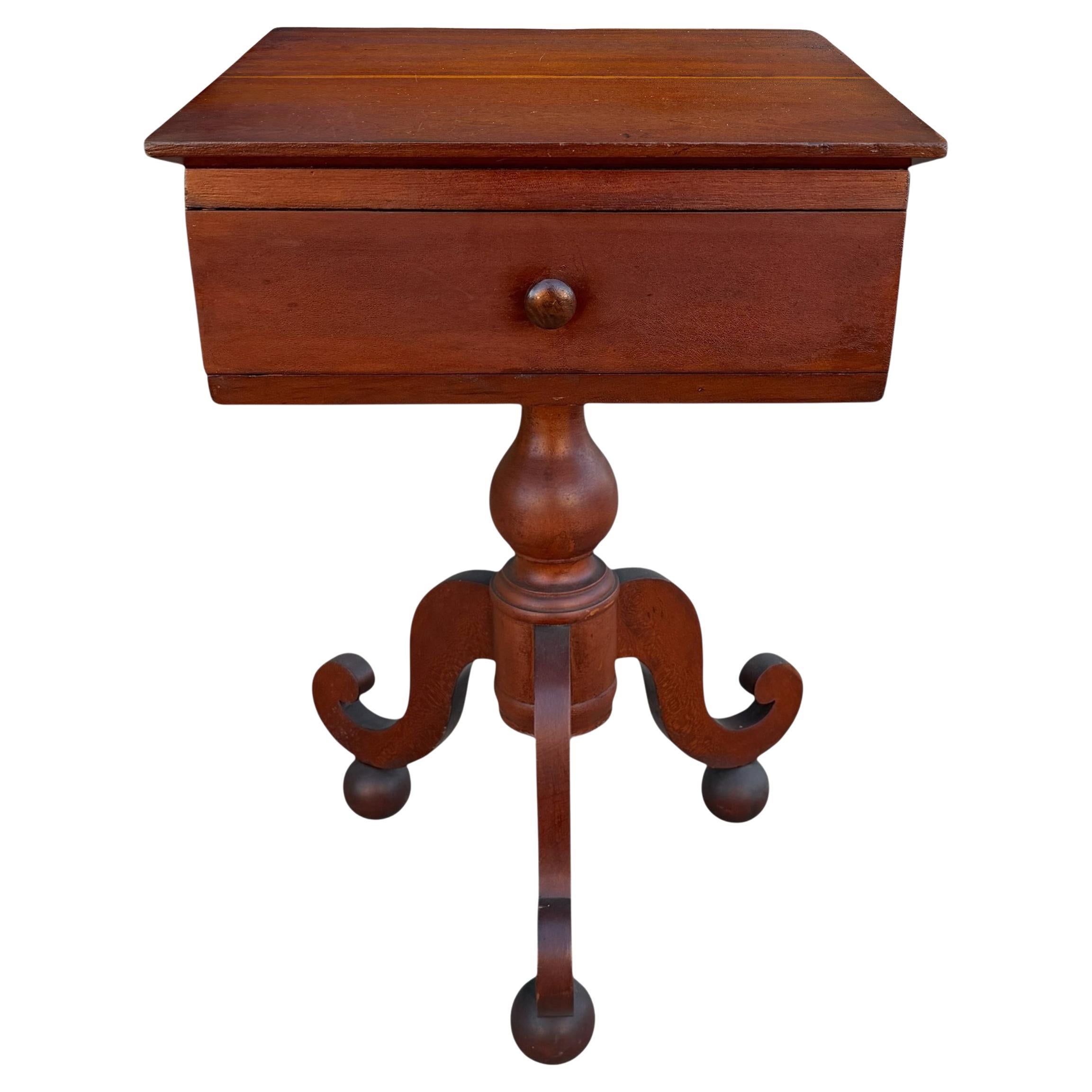 19th Century American Empire Side Table For Sale