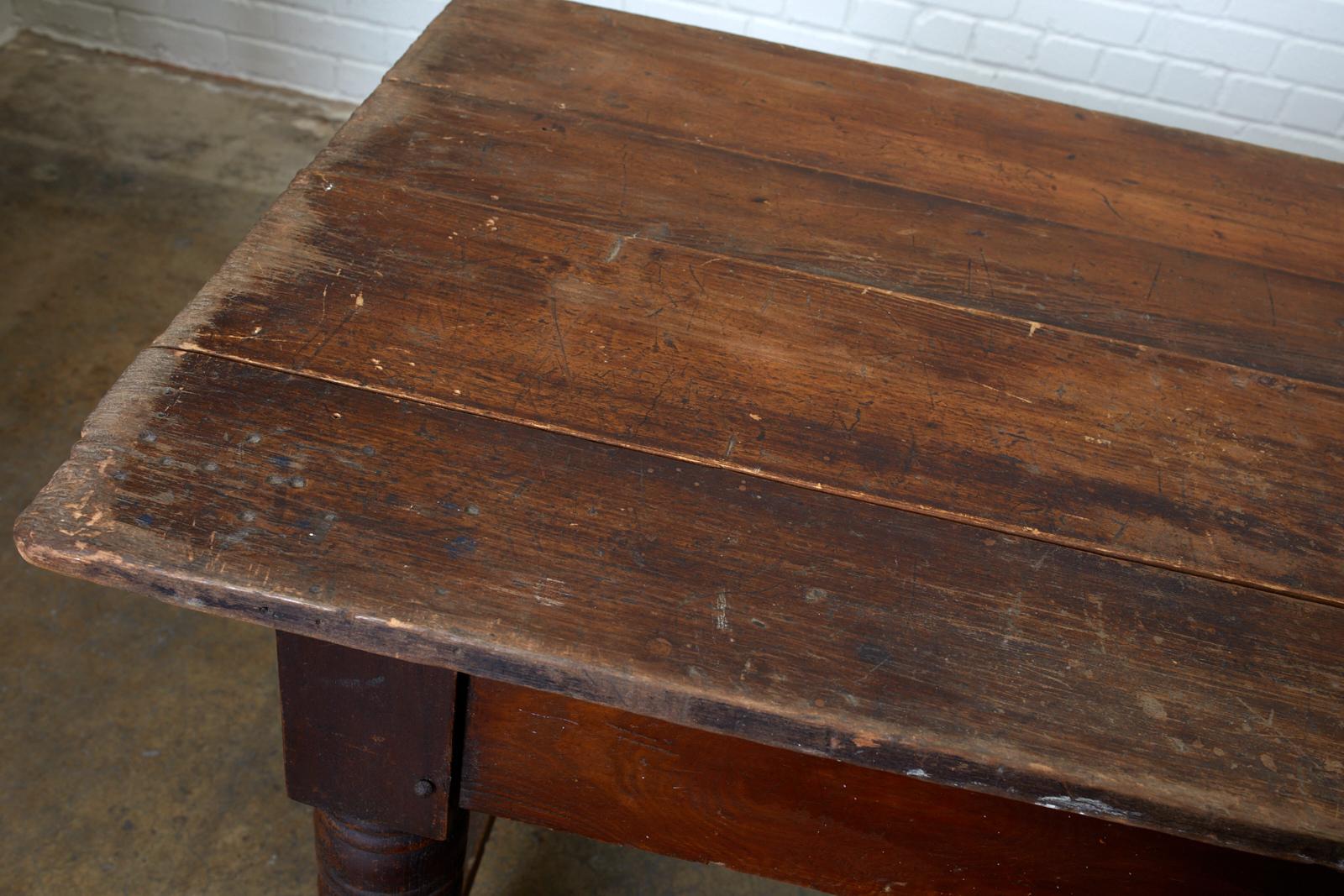 19th Century American Farmhouse Work Table or Console For Sale 8