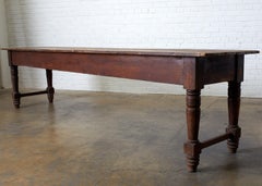 19th Century American Farmhouse Work Table or Console