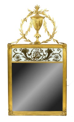 19th Century American Federal Eglomise Mirror