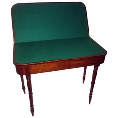 table de jeu en acajou fédéral américain du 19ème siècle