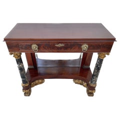 19th Century American Federal Mahogany Pier Or Console Table