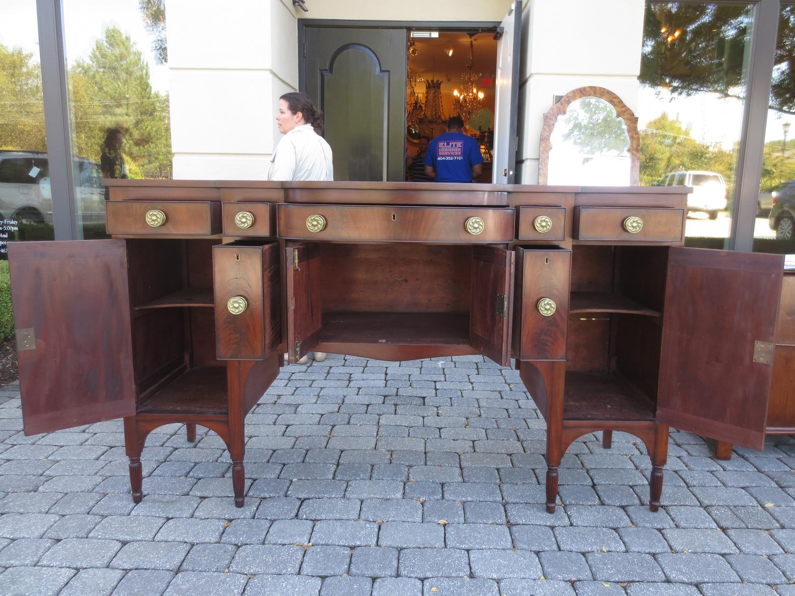 19th century American federal mahogany sideboard.