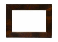 19th Century American Flat Panel Mahogany Veneer Picture Frame