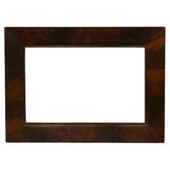 19th Century American Flat Panel Mahogany Veneer Picture Frame