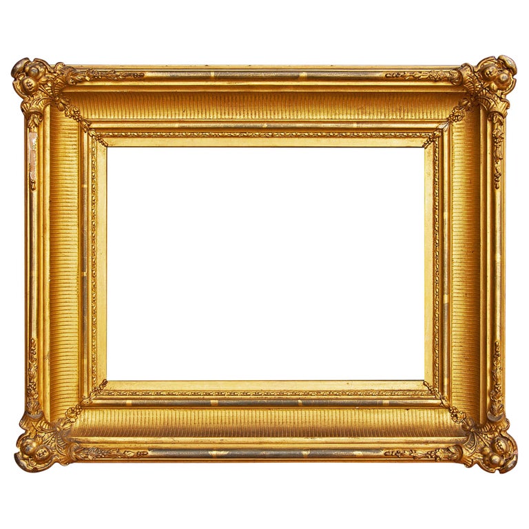 19th Century American Fluted Cove Gold Leaf Frame For Sale at 1stDibs