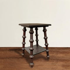 19th Century American Folk Art Bobbin Table