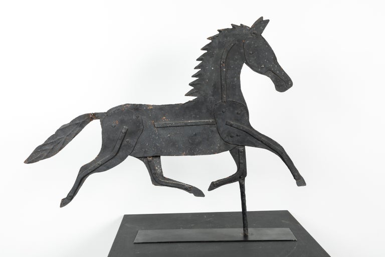 19th Century American Folk Art Iron Horse Weathervane For Sale 4