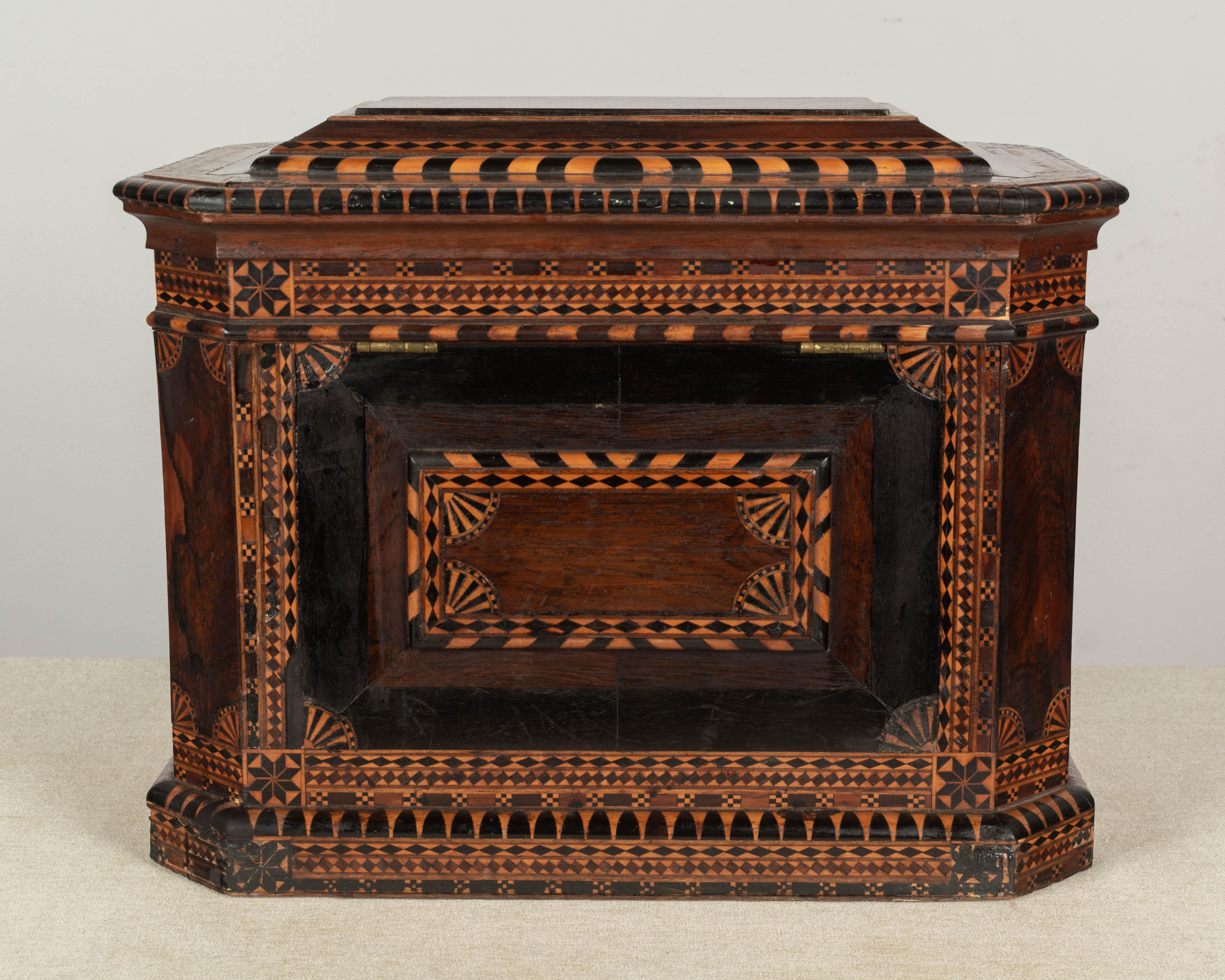 19th Century American Folk Art Marquetry Box 1