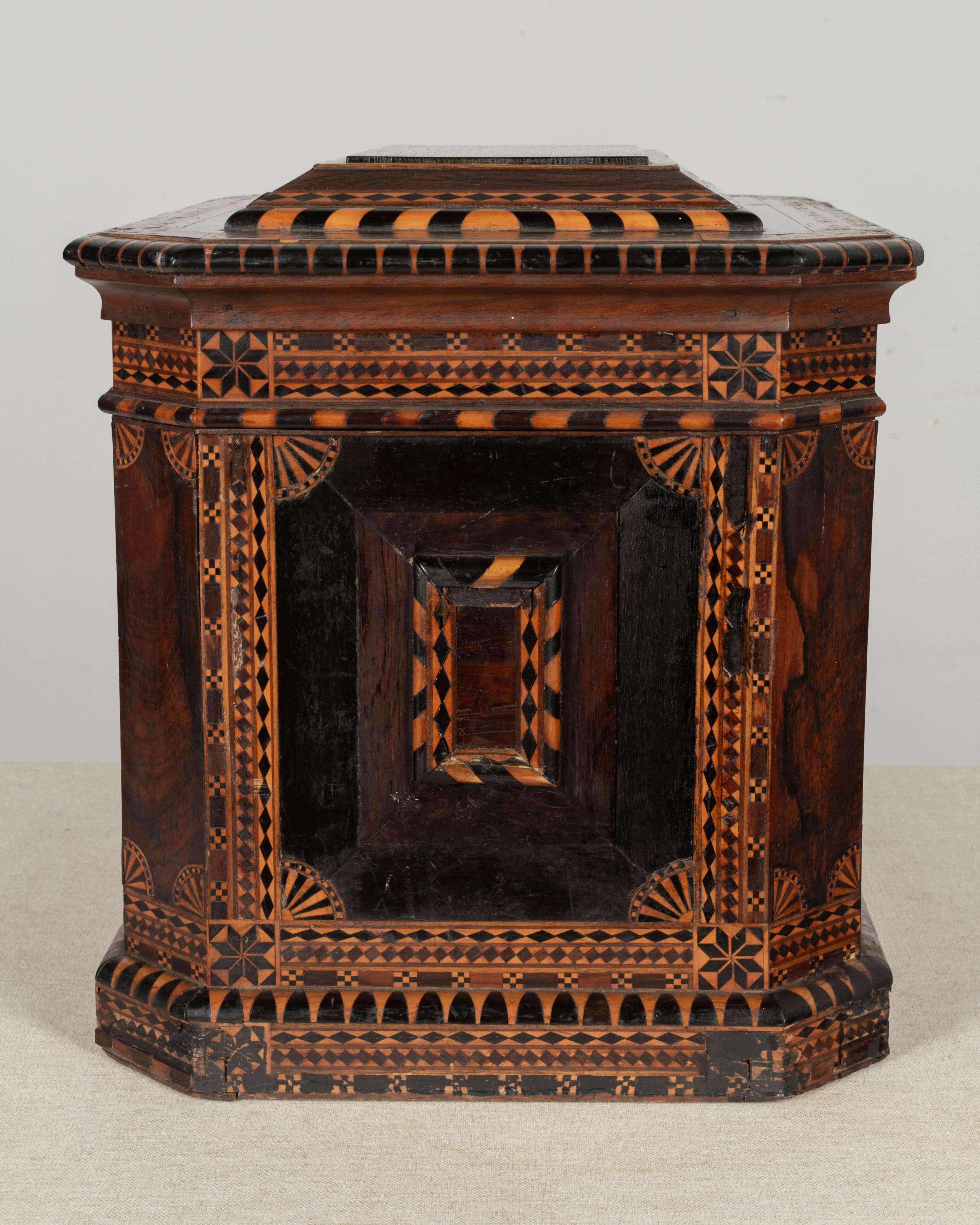 19th Century American Folk Art Marquetry Box 3
