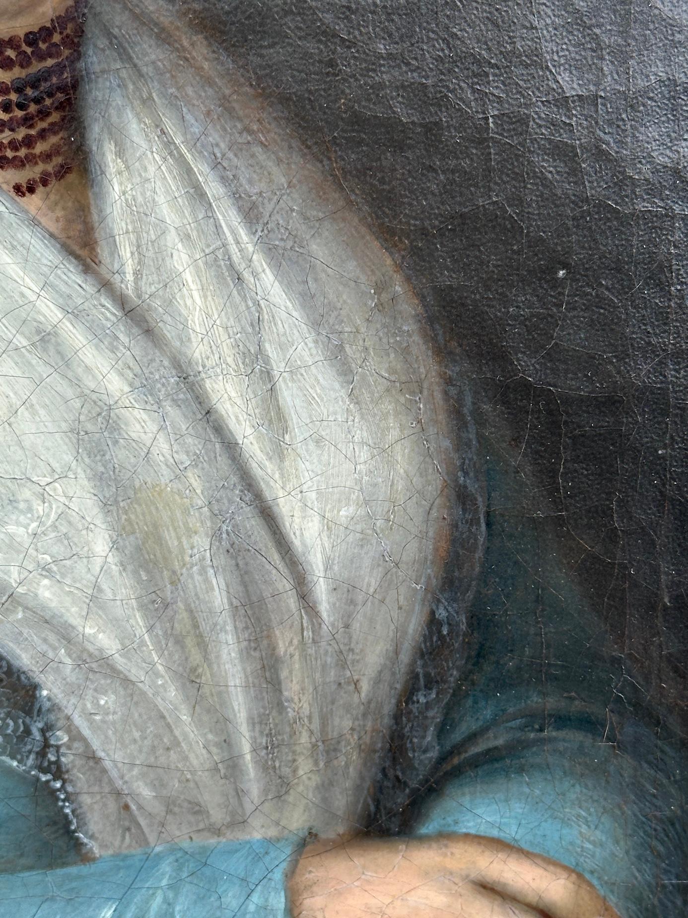 Folk Art americana del XIX secolo raffigurante una signora seduta con i suoi abiti della domenica in vendita 3