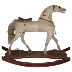 19th Century American Folk Art Rocking Horse