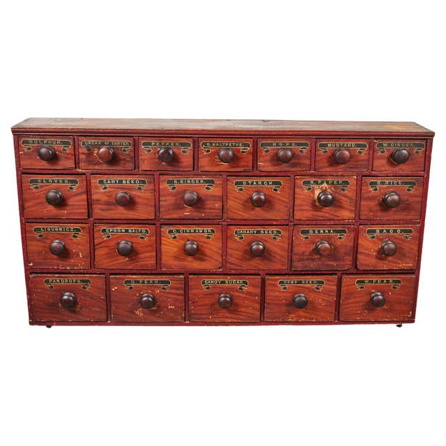 Architectural General Store Counter with Original Paint at 1stDibs