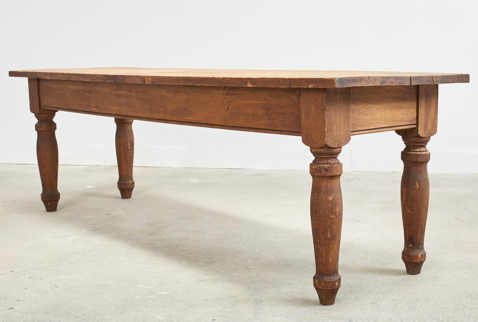 19th Century American General Store Farmhouse Work Table For Sale 5