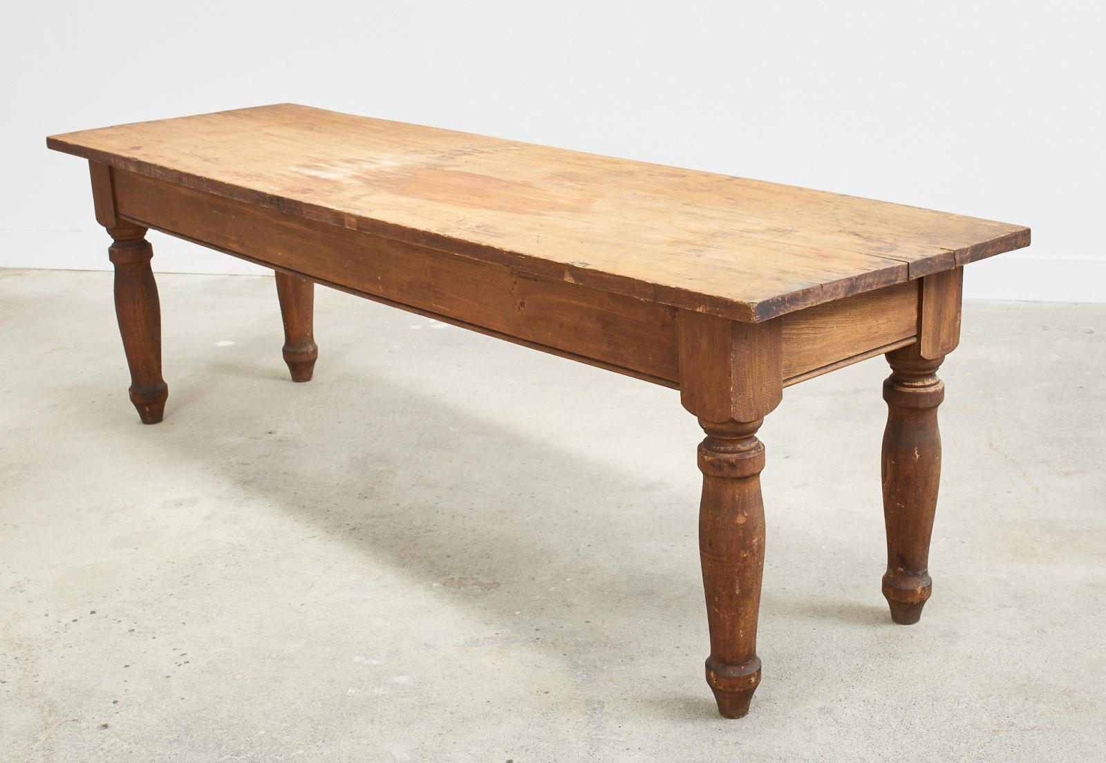 19th Century American General Store Farmhouse Work Table For Sale 6