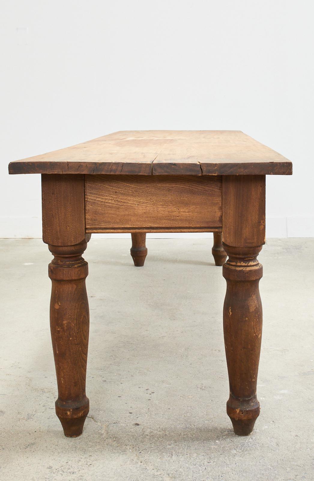 19th Century American General Store Farmhouse Work Table For Sale 7