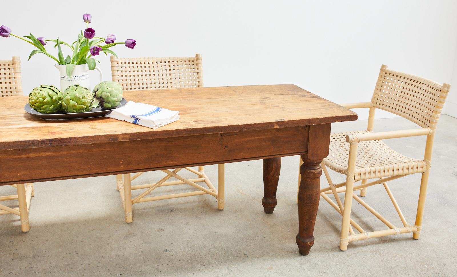 19th Century American General Store Farmhouse Work Table For Sale 10
