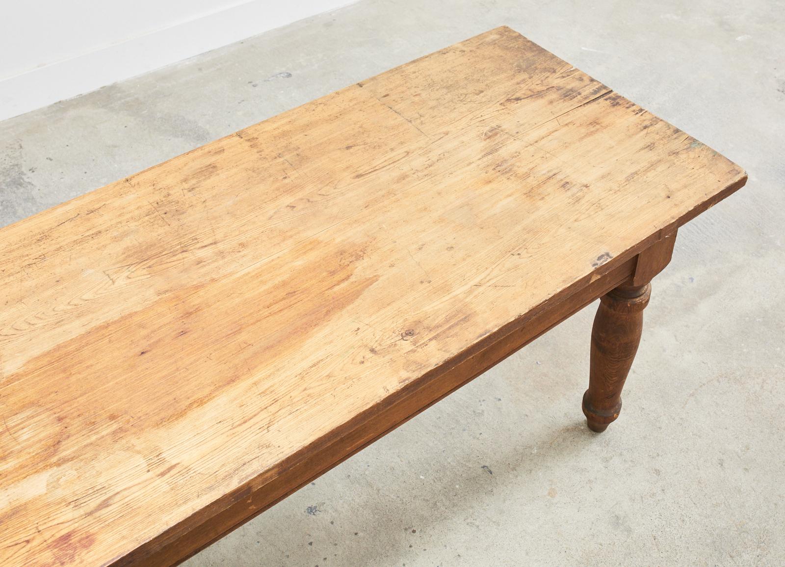 Pine 19th Century American General Store Farmhouse Work Table For Sale