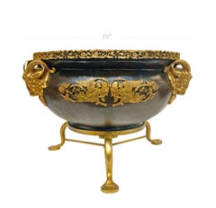 19th Century American Gilt & Patinated Bronze Jardiniere, Circa 1880