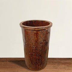 19th Century American Glazed Stoneware Jar