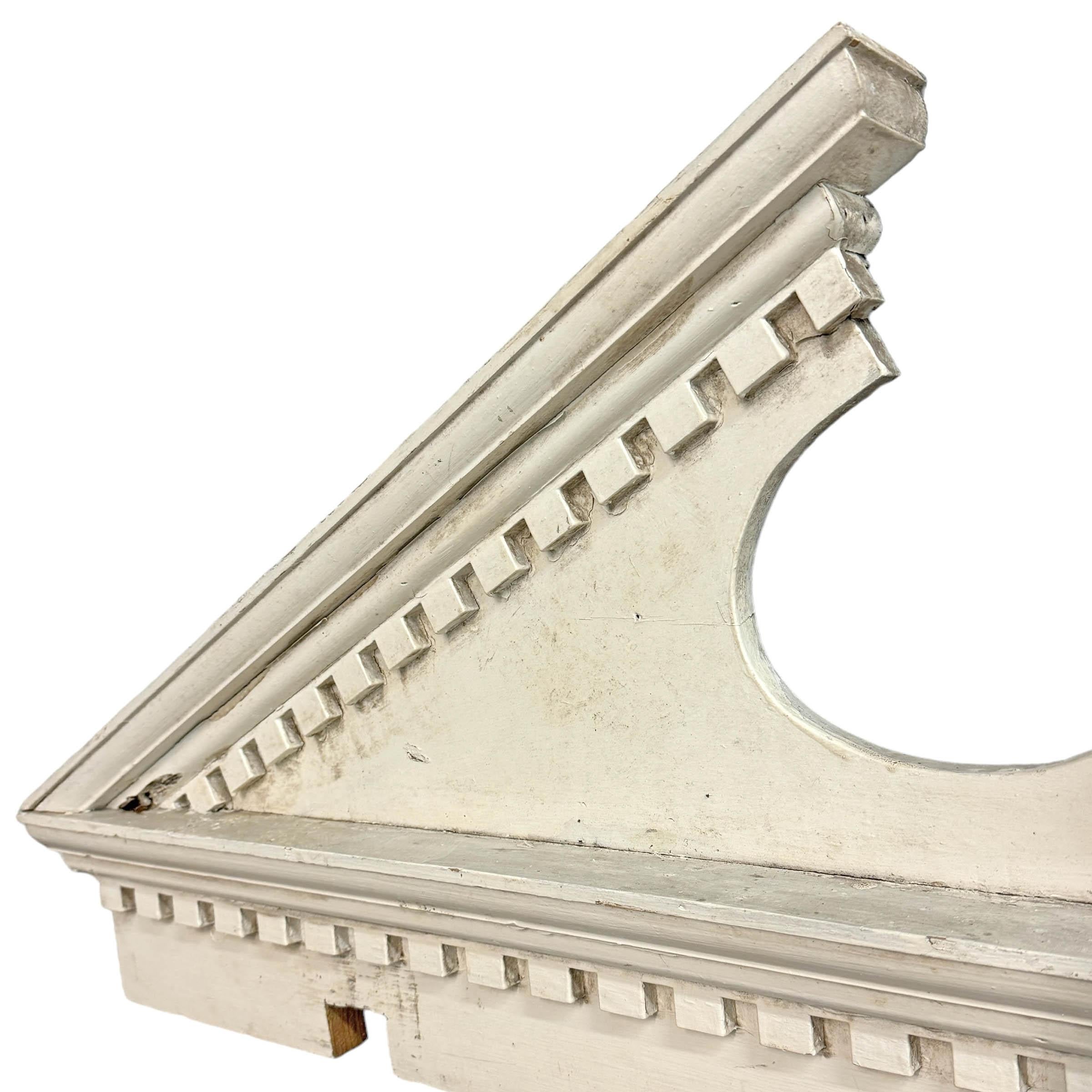 19th Century American Greek Revival Broken Pediment For Sale 4