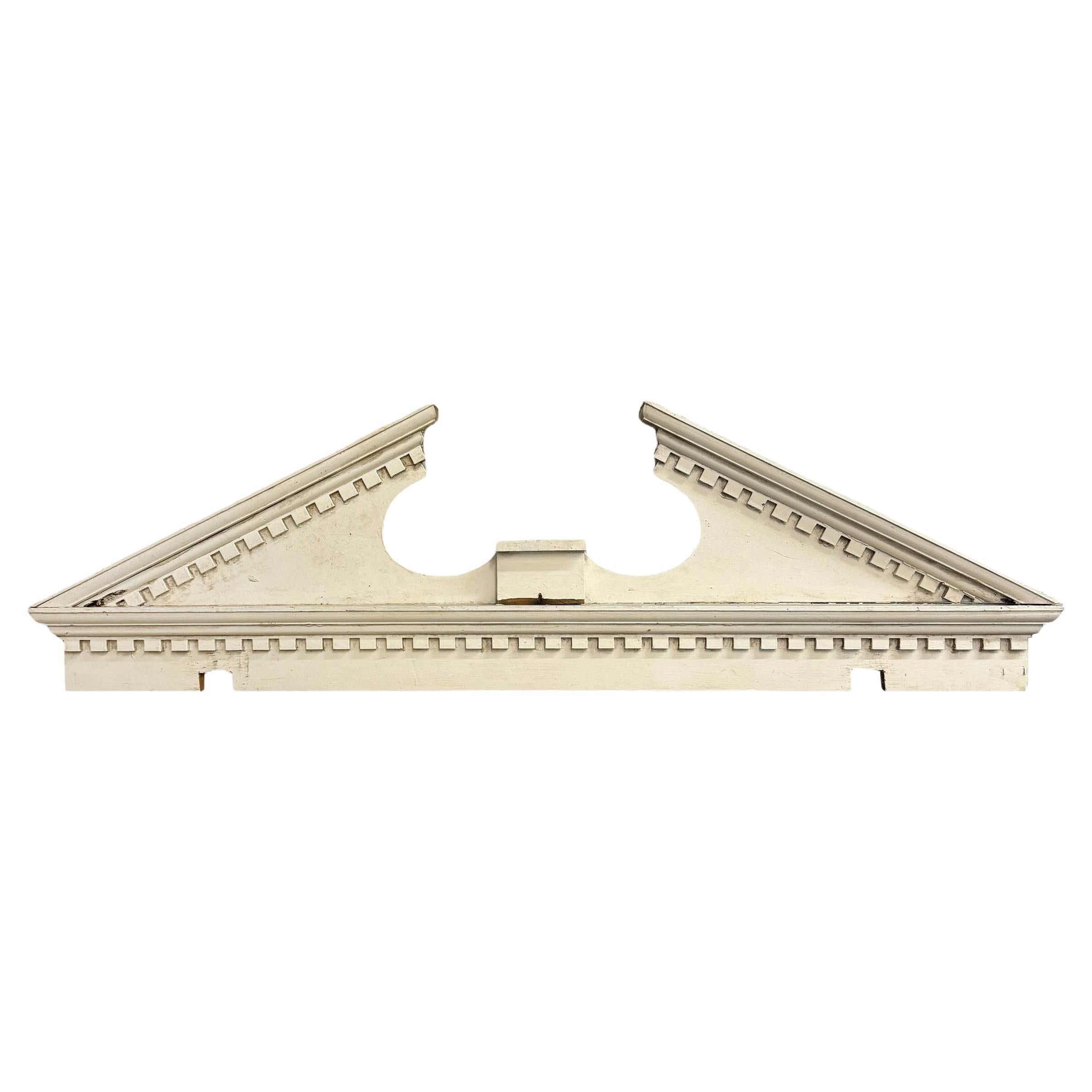 19th Century American Greek Revival Broken Pediment