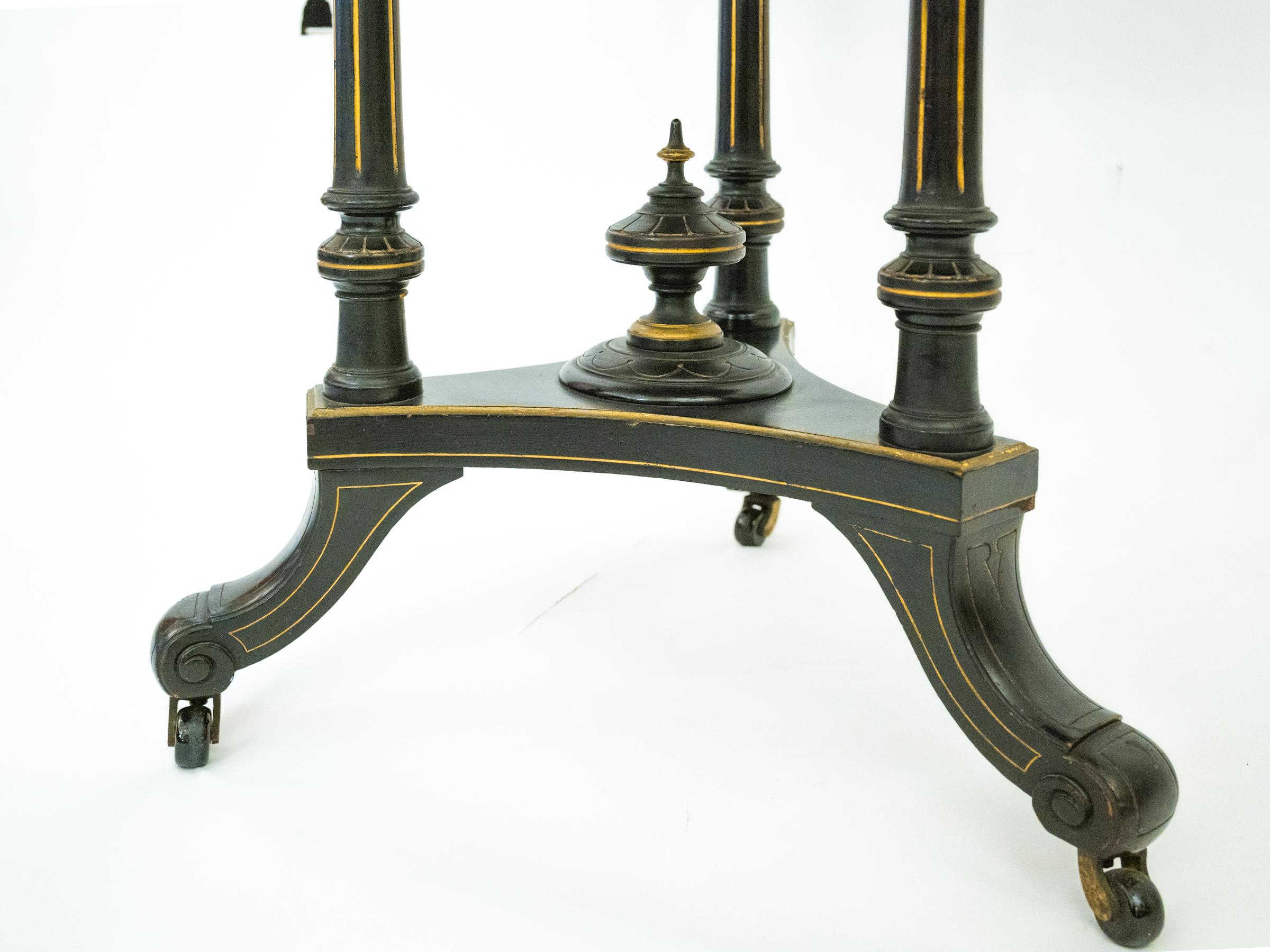 Onyx 19th Century American Greek Revival Side Table For Sale