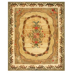 Amerikanischer Hakenteppich des 19. Jahrhunderts ( 9' x 10'2" - 275 x 310 )