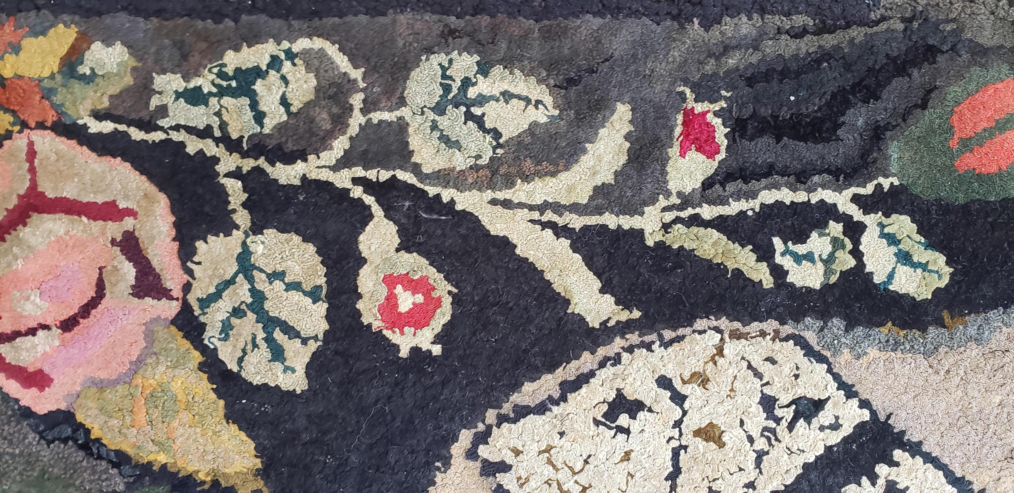 Mid-19th Century American 19th Century Hooked Rug Depicting a Dalmatian For Sale