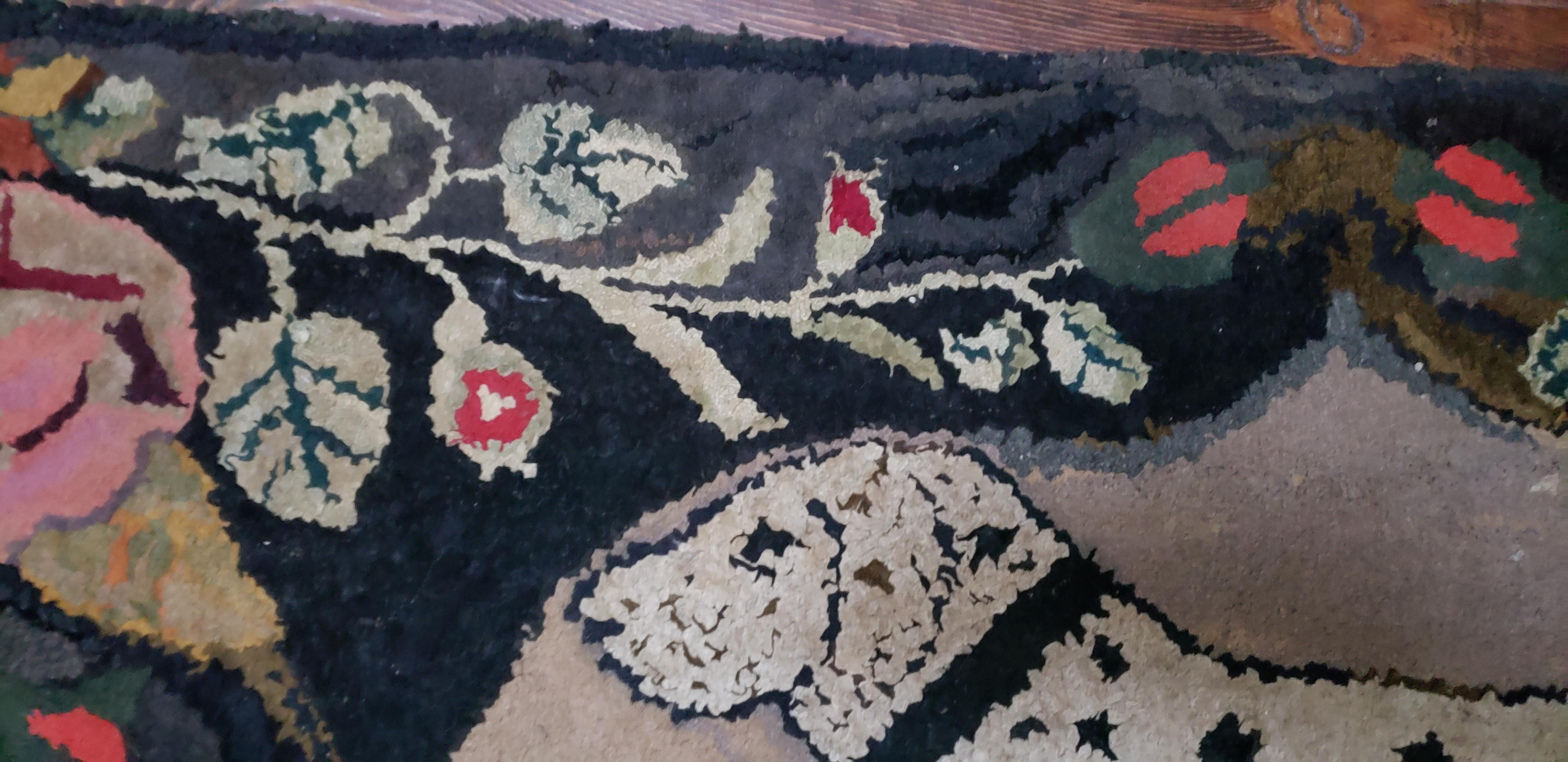 American 19th Century Hooked Rug Depicting a Dalmatian For Sale 2