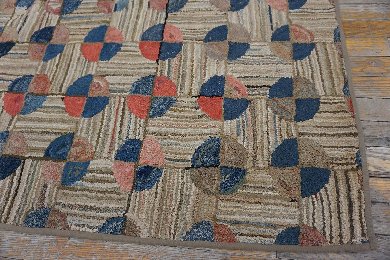 19th Century American Hooked Rug For Sale 4