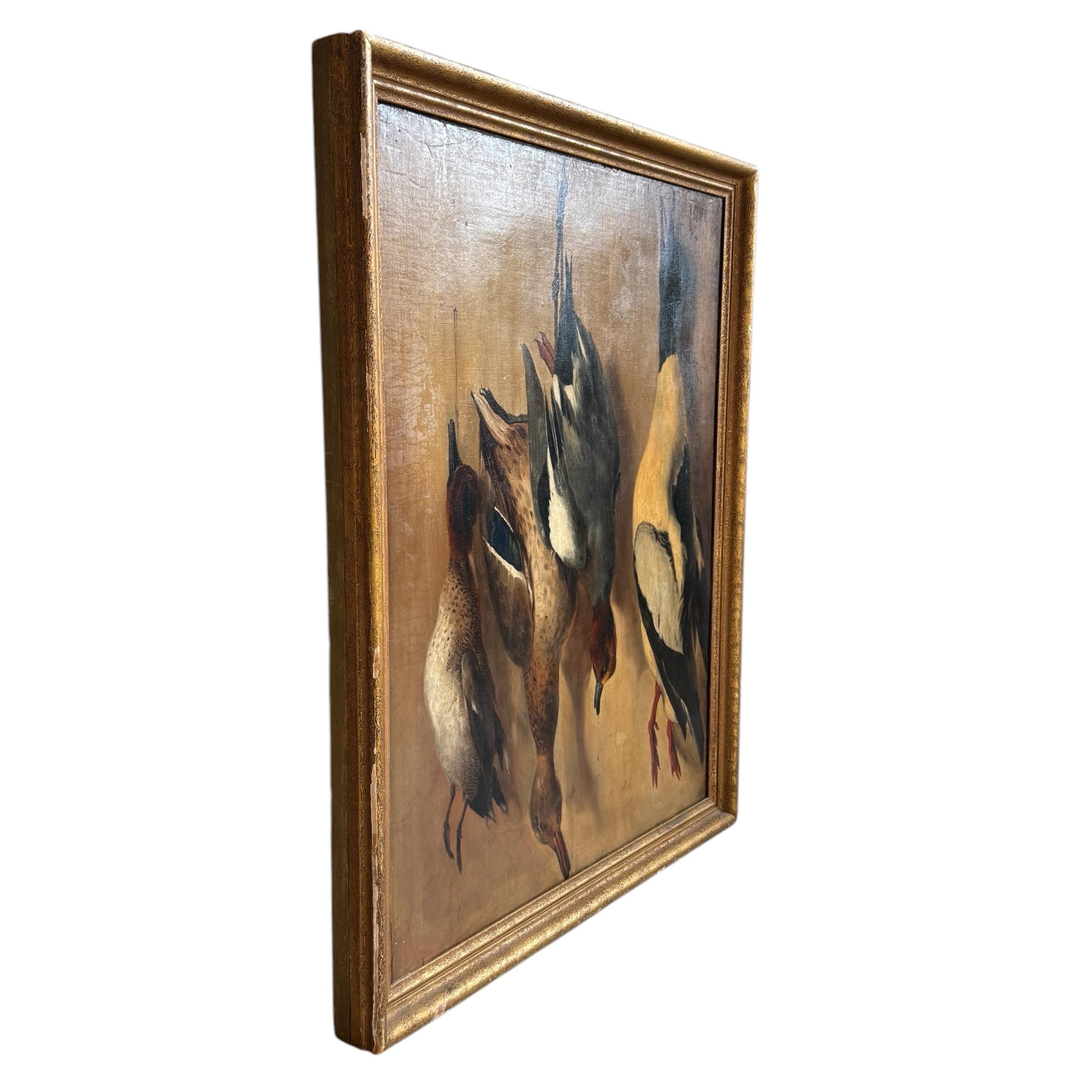 Country 19th Century American Hunt Trophy Painting For Sale