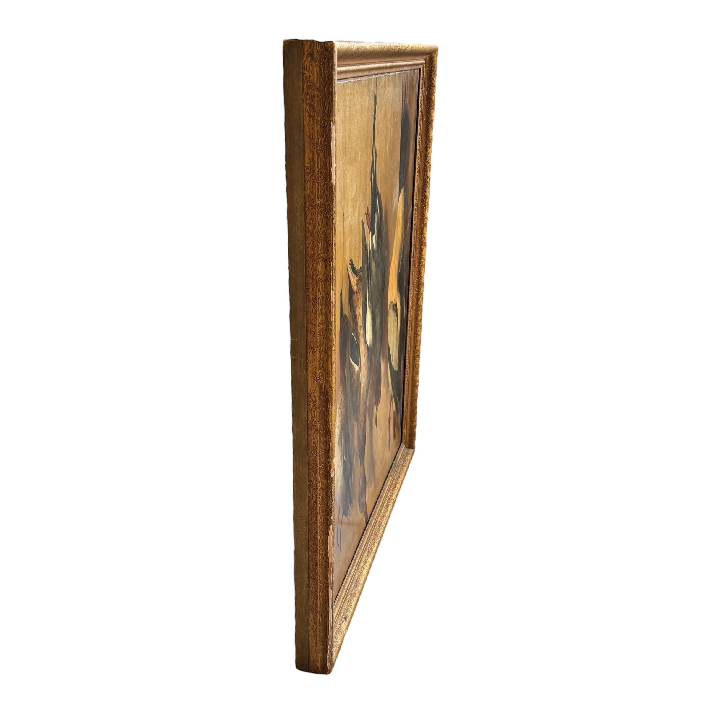 Hand-Painted 19th Century American Hunt Trophy Painting For Sale