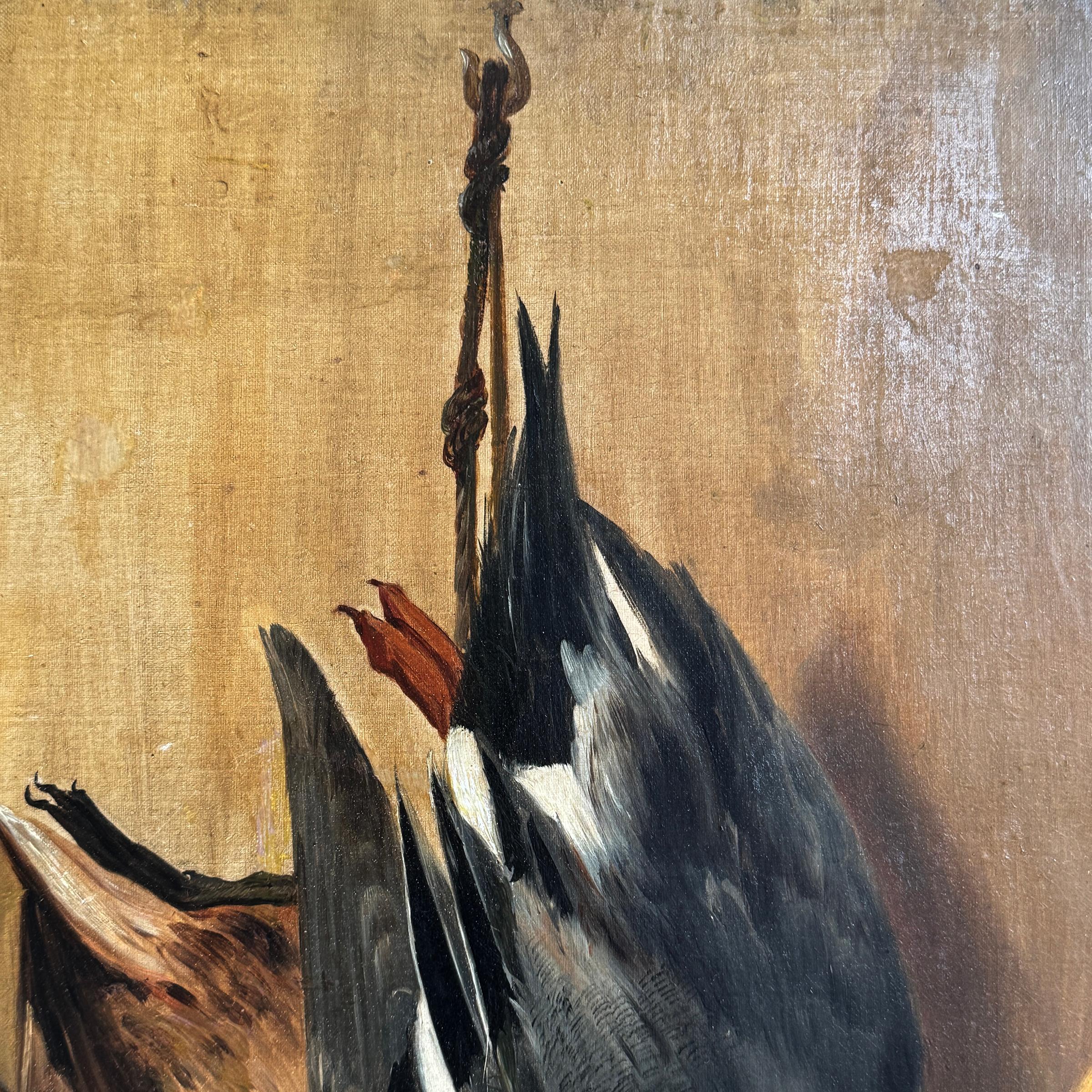 19th Century American Hunt Trophy Painting For Sale 2