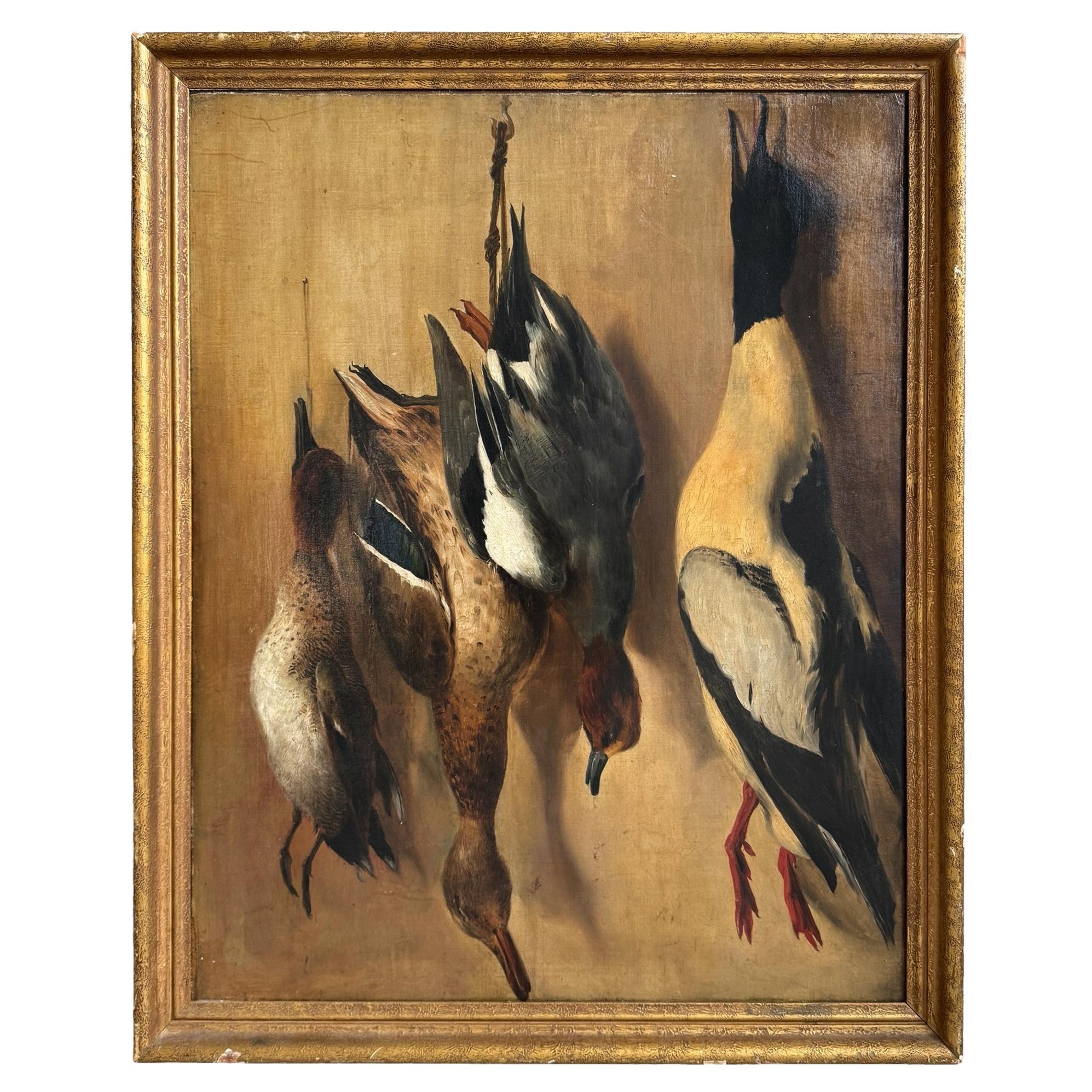 19th Century American Hunt Trophy Painting